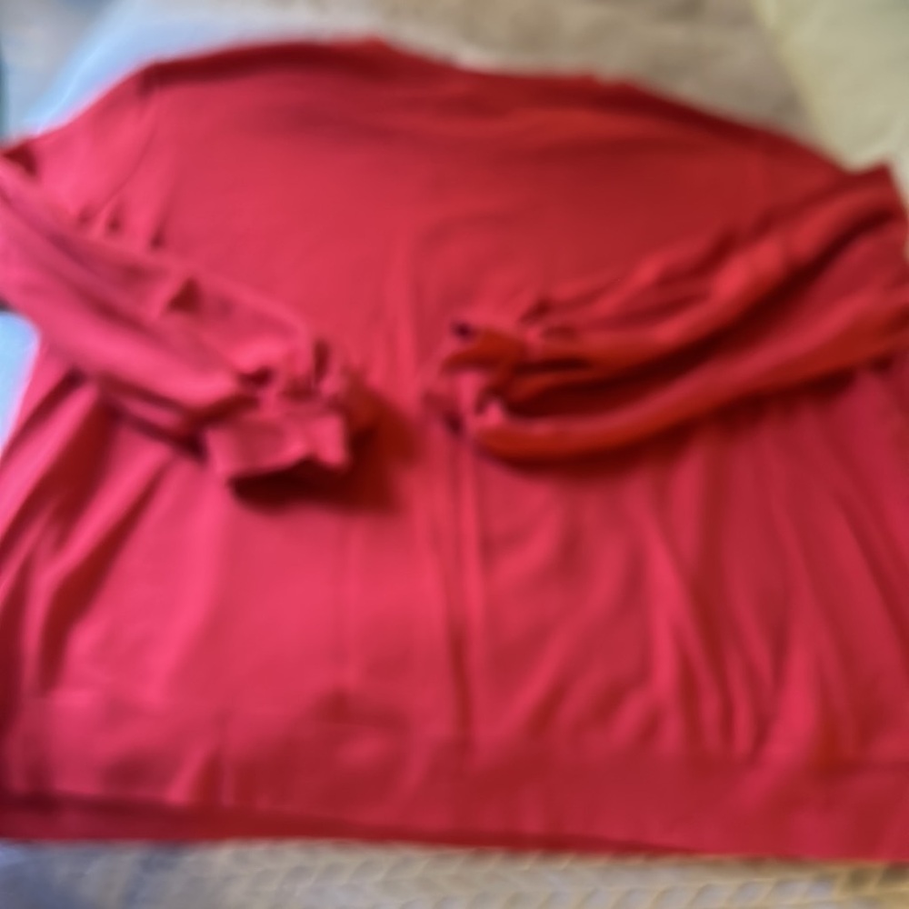 Minnie Mouse balloon sleeve oversize sweatshirt Disney Parks 2X rare rd & pink - Picture 6 of 10